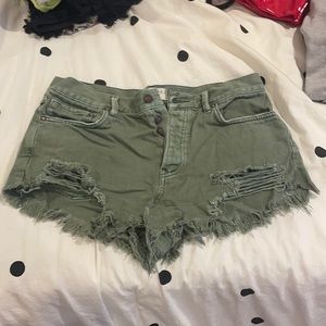 Free people denim shorts